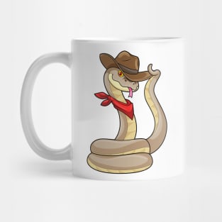 Snake as Cowboy with Scarf Mug